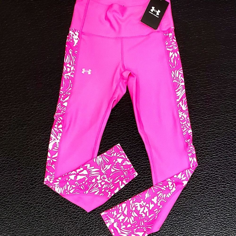 *NWT* Under Armour Pink/Floral Leggings- Size XS/TP